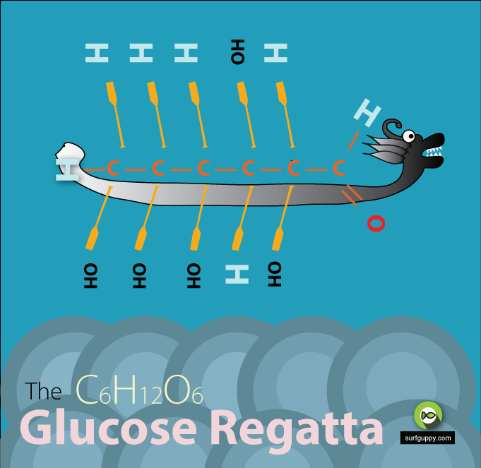 chemical structure of glucose chain form