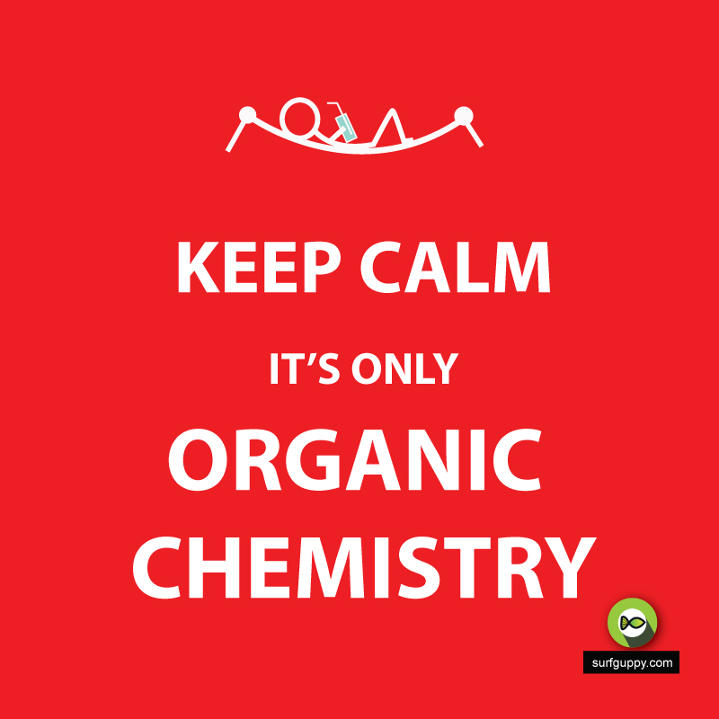 keep calm it's only organic chemistry