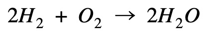 multiply hydrogen combustion reaction by 2