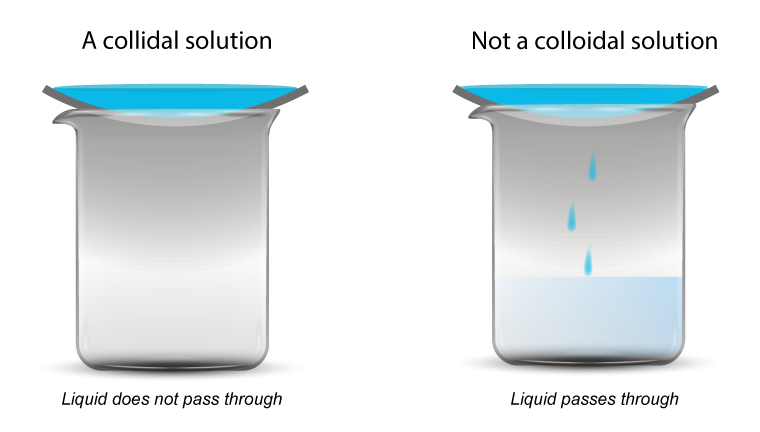 How to test for a colloidal solution