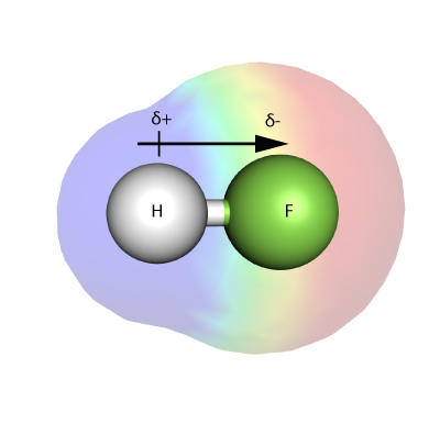 A polar molecule