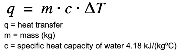 q = m•c•deltaT