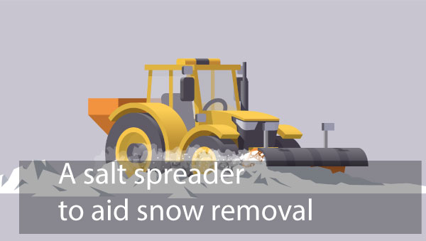 A salt spreader